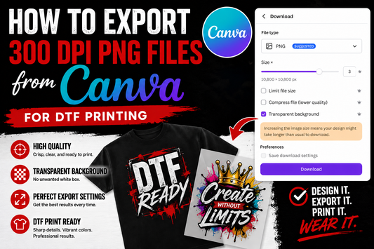 Exporting in Canva for DTF Printing